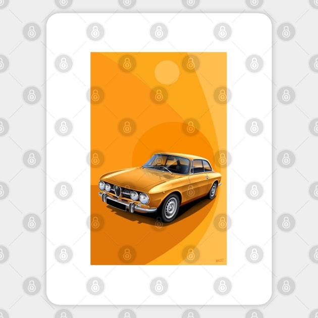 Classic car art deco style print 6 Magnet by RJW Autographics